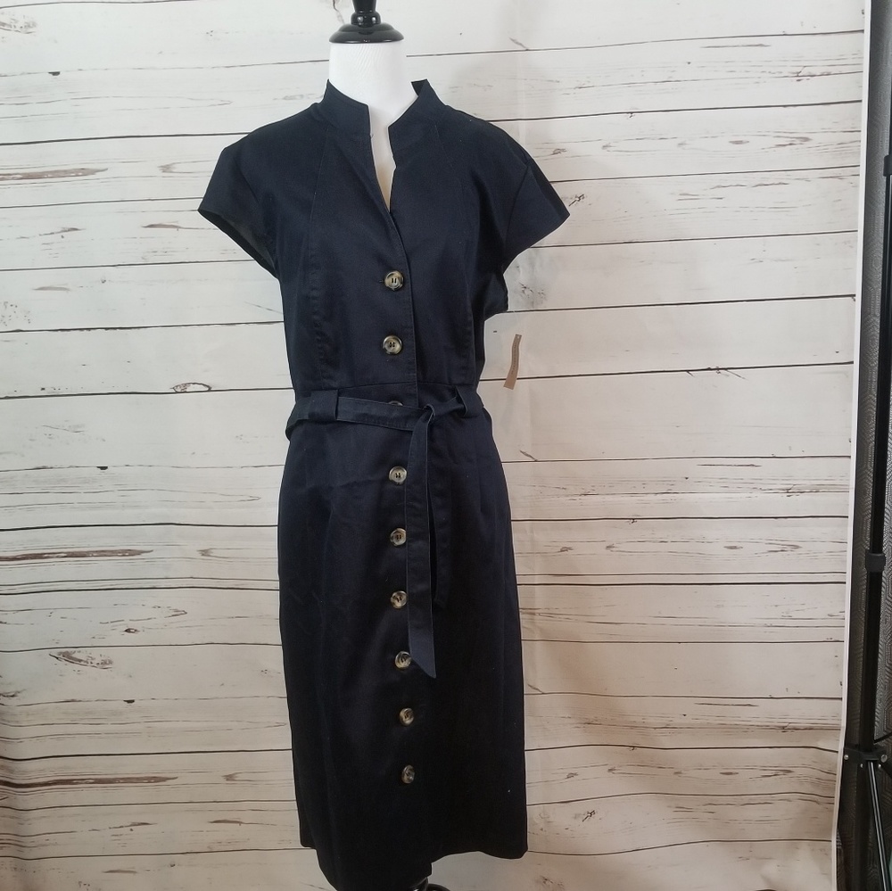 Dress Barn NWT Denim Coat Dress w/belt size 16